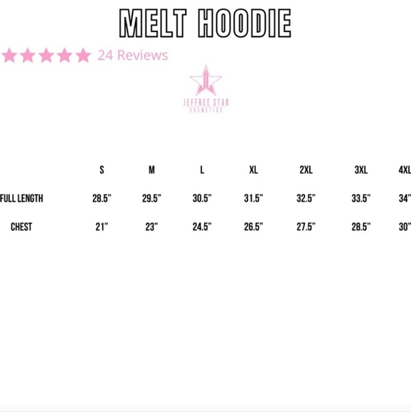 PSYCHEDELIC MELT HOODIE Unisex Jeffree Star  Size S - Picture 4 of 5